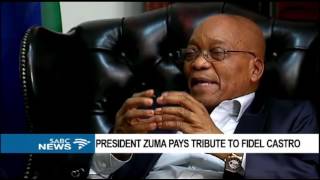 INTERVIEW Pres Zuma speaks fondly about the late Fidel Castro [upl. by Enairb]