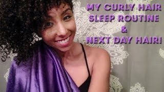 My Curly Hair Sleep Routine amp Next Day Curls  BiancaReneeToday [upl. by Jarlath215]