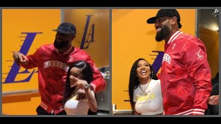 Lebron James met up with Glorilla after the Lakers vs Pistons game [upl. by Muslim]