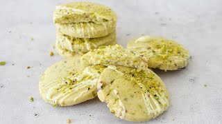 THE MOST DELICIOUS Pistachio Shortbread Cookies Youll EVER Make [upl. by Narmi284]