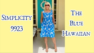 Sewing the Blue Hawaiian Dress What You Need to Know About Simplicity 9223 [upl. by Watt150]