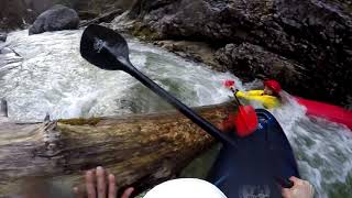 Kayaker stuck to the tree  Rescue  Rettenbach 165cm  2832022 [upl. by Gilead]