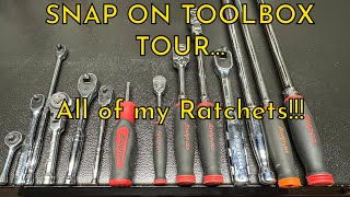 Snap On Toolbox Tour…All of my Ratchets [upl. by Gerstein]