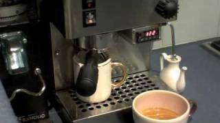 Making a Latte on my Rancilio Silvia [upl. by Dittman]