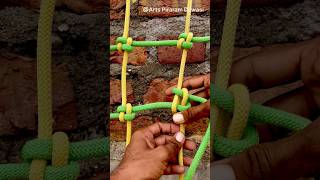 How to tie a knot with a cargo net and climbing net rope [upl. by Ihp]