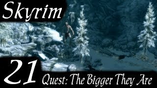 Skyrim part 21  Quest  The Bigger They Are modded roleplay [upl. by Iblok]