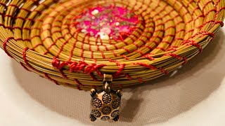 Beginner  Part 1  Pine Needle Basket How To  This Video is Using Jennie Lee Gems’ Kit [upl. by Htebazle]