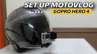 CARA PASANG ACTION CAM UNTUK MOTOVLOG SIMPEL NO RIBET  Gopro Hero 4 Silver [upl. by Fredie]