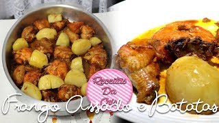 FRANGO ASSADO COM BATATAS  RECEITAS DA CRIS [upl. by Pinette]