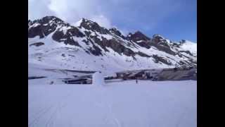 Skiweg vom Schlepplift Seiterjöchl zu den Talstationen am Rettenbachgletscher [upl. by Karry]