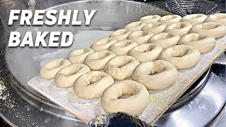 FRESH BAGELS  Breakfast Sandwiches  How Bagels are made  Los Angeles Food [upl. by O'Reilly]