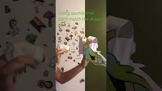 The bandage isnt a part of the dragon I just broke my finger dragonpuppets therian paperdragons [upl. by Tirzah]