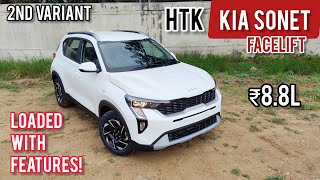 2024 Kia Sonet Facelift HTK 2nd Base Models Most Detailed Walkaround Review  TeamAutoTrend [upl. by Sayles]