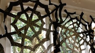 How to make garbage bag spiderwebs [upl. by Aldas921]