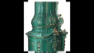 Tiled Stove Rococo wood burning stove [upl. by Ruddy]