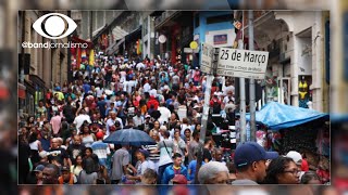 Fase vermelha em SP crise na rua 25 de março piora e vendas caem [upl. by Gitt]