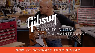 How To Intonate Your Guitar Adjust Intonation On Electric Guitar [upl. by Elenahc268]