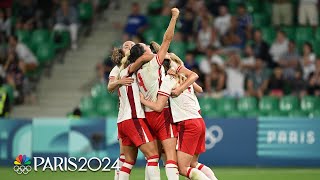 Canada fights back to earn crucial 21 win against France at Paris Olympics  NBC Sports [upl. by Ttegdirb]