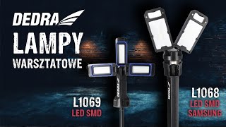 Lampy warsztatowe LED SMD składane DEDRA L1068 oraz L1069 [upl. by Calvert613]