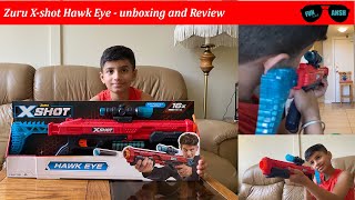 Zuru XShot  Hawk Eye Blaster Red  unboxing and Review [upl. by Spohr]