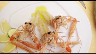 Ricette Semplici e Veloci Carpaccio di ScampiuChefTV [upl. by Ibmab]