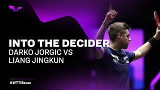 Into the Decider  Darko Jorgic vs Liang Jingkun  WTT Champions Macao 2023 [upl. by Oiraved]