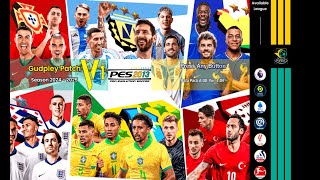 PES 2013  Gudpley Patch Season 202425 V1 PC  DOWNLOAD [upl. by Ecnarf]