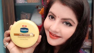 Vaseline deep restore moisturizing cream review  body cream for dry skin for winters [upl. by Yecac]