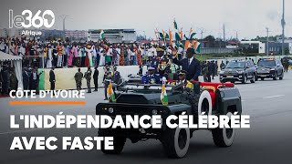 Côte d’Ivoire célébration avec faste des 64 ans d’indépendance [upl. by Refinaj]