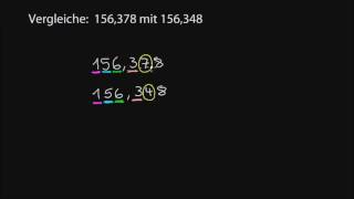 Vergleichen von Dezimalzahlen Unterschied im Stellenwert [upl. by Eicyak]