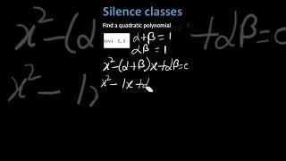 find quadratic polynomial🔥 CLASS 10 लक्ष्य 2025education shorts maths polynomials class10🫡 [upl. by Goraud]