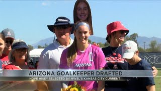 Arizona Goalkeeper Hope Hisey selected in 2024 NWSL draft [upl. by Aiderfla]