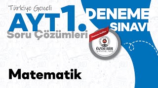 Ekim 2024  YKS 1 Deneme Sınavı AYT MATEMATİK Çözüm Videoları [upl. by Erick816]