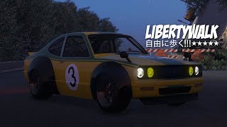 GTA 5 ONLINE  LIBERTY WALK  MAZDA RX3 ANNIS SAVESTRA CUSTOM CAR BUILD [upl. by Alakam]