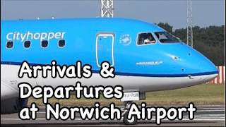 Arrivals and Departures at Norwich Airport [upl. by Leunamme384]