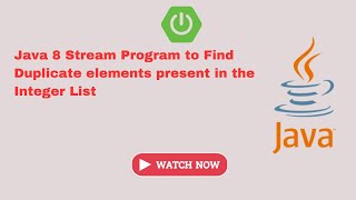 Java 8 Stream Program to Find Duplicate elements present in the List frequently asked Question [upl. by Enitsirt505]