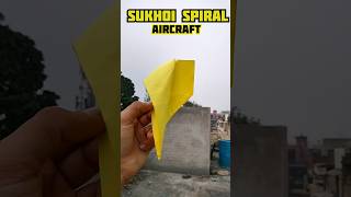 Sukhoi Spiral Aircraft 100 shorts paperplane paperairplane [upl. by Fernas]