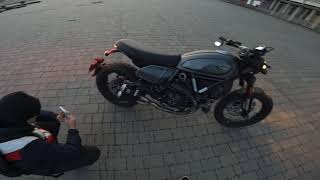 Ducati scrambler nightshift 800 exhaust akrapovic [upl. by Sly]