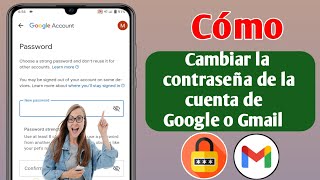 Cómo cambiar la contraseña de Gmail 2024  Cómo cambiar la contraseña de Gmail en un teléfono [upl. by Inig]