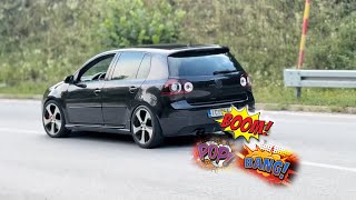 Vw Golf 5 GTI Pops amp Bangs  Stage 2 270HP [upl. by Maghutte988]