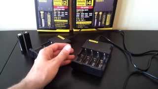 Nitecore 2014 edition i2 and i4 chargers Liion NiMH review by selfbuilt [upl. by Ailegnave]