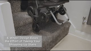 Introducing the Hoppa 6Wheel 47L Shopping Trolley Effortless Stair Climbing and Smart Storage [upl. by Alexander727]