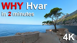 Why should you go to Hvar Croatia  4K guided tour [upl. by Tabby467]