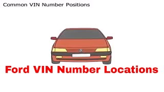 Ford Car VIN number locations How to find the vin on a ford [upl. by Mohun]