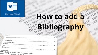 How to add a bibliography entry into a Microsoft Word document [upl. by Bethany]