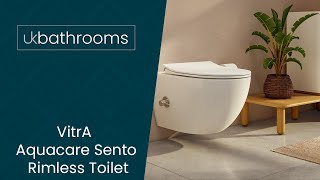 VitrA Aquacare Sento Rimless Wall Hung Toilet [upl. by Rebe]