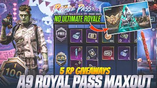 🔴 No Ultimate Royale Season  BGMI New A9 Royal Pass Maxout  A9 RP Maxout  A9 RP Giveaways♥️ [upl. by Brindle]