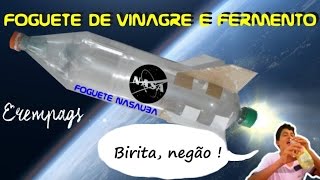 foguete de vinagre e fermento  OBA  NASAúba  3 [upl. by Davidde]