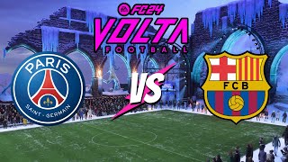 quotPSG vs Barcelona  Volta Football First To Reach Wins Challenge  EA FC 24quot [upl. by Francene]