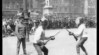 191418 Bayonet Fencing Exhibition  Great Britian [upl. by Beitch158]